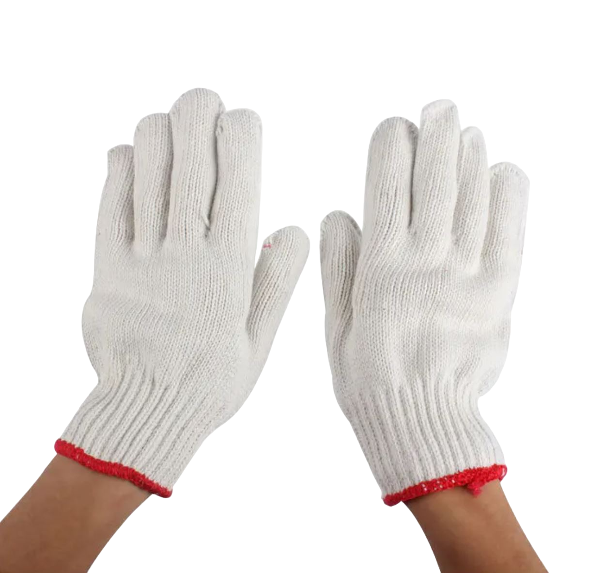 12 Pairs X Cotton Polyester Knitted Multipurpose Elastic Yarn Gardening Gloves