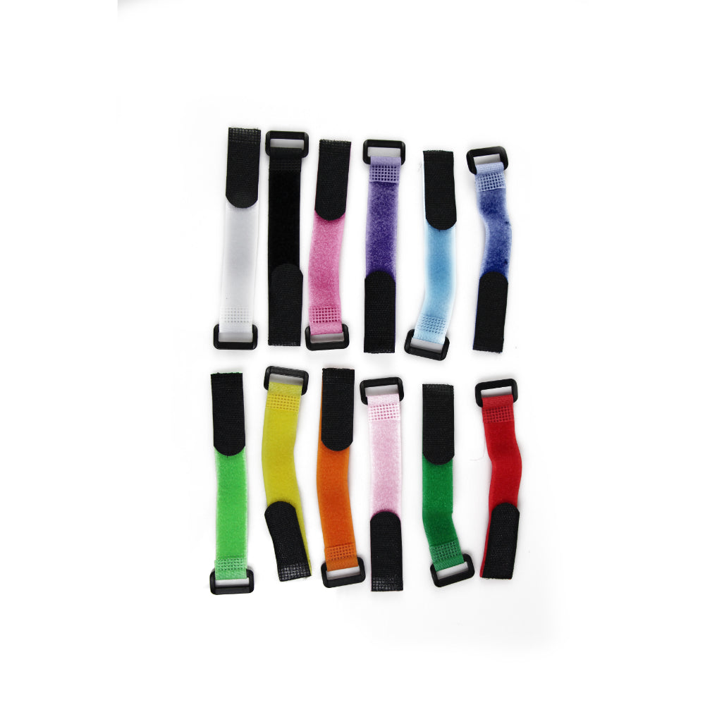 12 X Fishing Rod Tie Straps Tackle Wrap Band Pole Holder Fastener Fish Strap