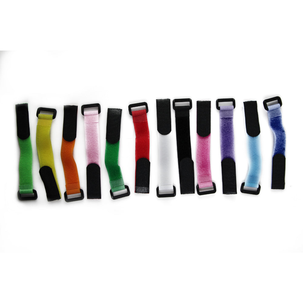 12 X Fishing Rod Tie Straps Tackle Wrap Band Pole Holder Fastener Fish Strap