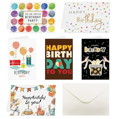 12 X Premium Birthday Cards Bulk Mixed Party Card Pack With Envelopes