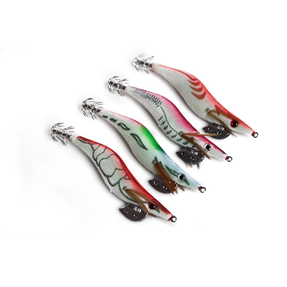 12 X Squid Jigs Lure 3.0 Egi Glow Tail Tackle Calamari Squid Jig Fishing Lures