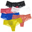 12 X Womens Lace Sexy Briefs Undies Coloured Solid Underwear Jocks With Bow