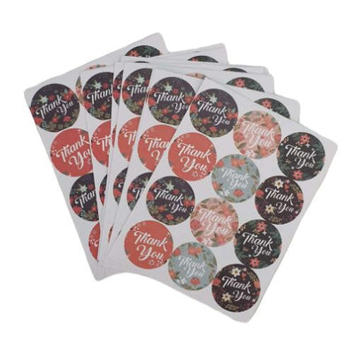 120 Pieces X Thank You Stickers Packaging Round Envelope Gift Labels