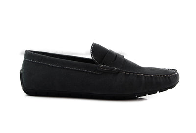 Mens Zasel Breeze Slip On Dark Grey Suede Boat Shoes