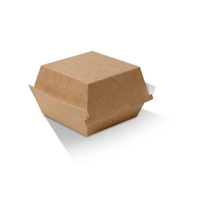 125 X Kraft Brown Disposable Burger Boxes Bulk Takeaway Party Box