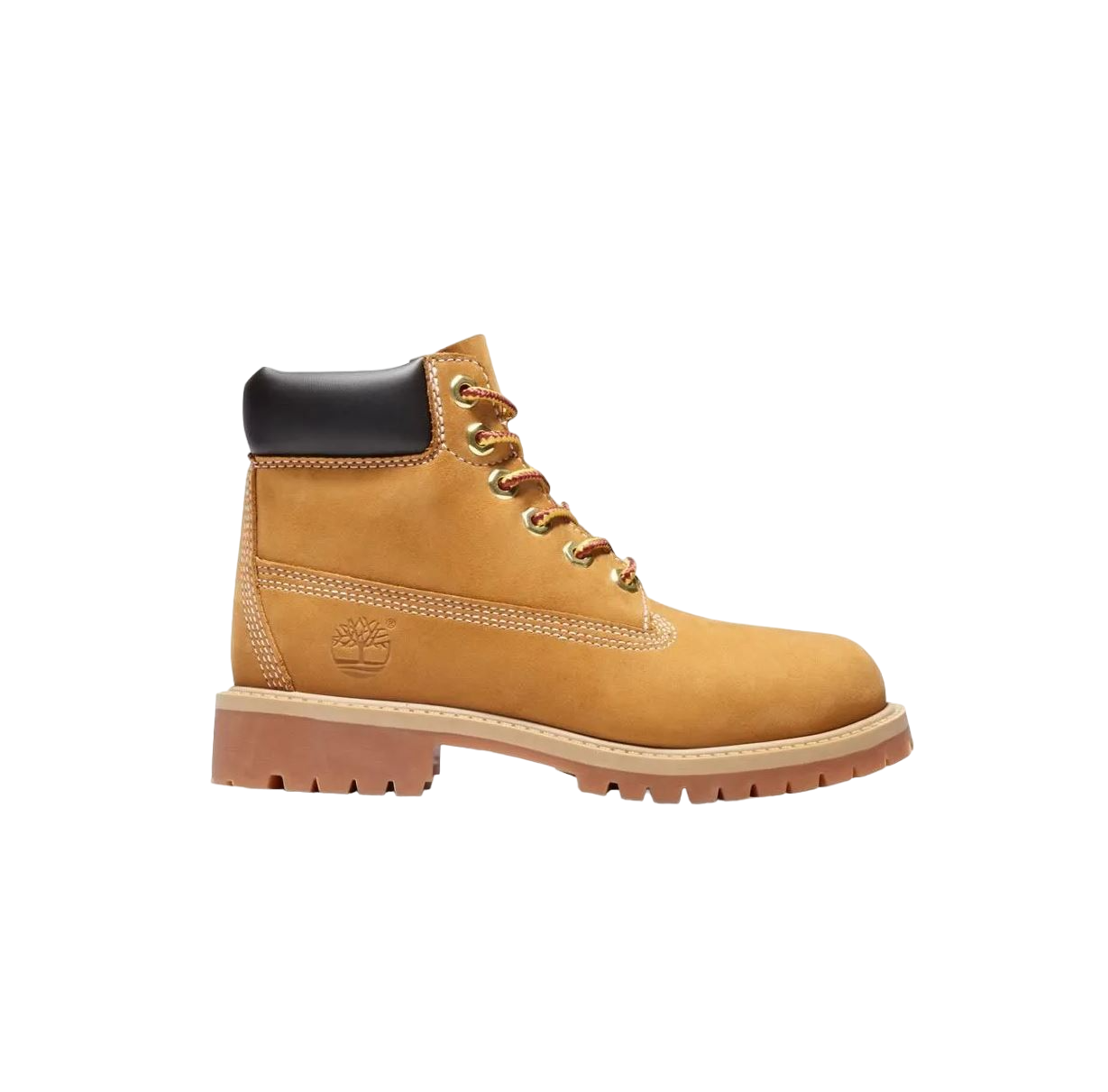 Kids Timberland Youth 6-Inch Premium Wheat Nubuck Waterproof Boots