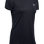 Womens Under Armour Black/ Metallic Silver Tech Crew Top