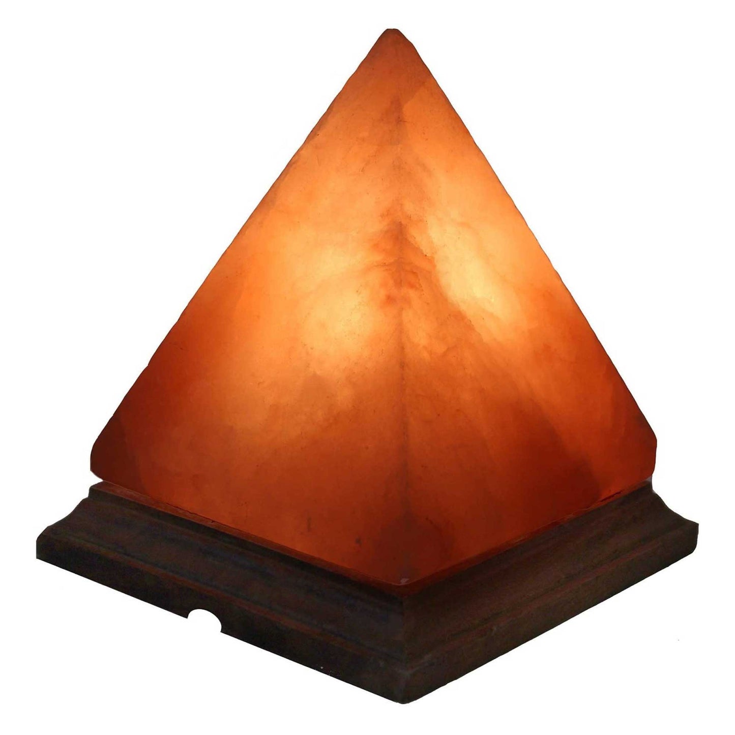 12V 12W Pyramid Himalayan Pink Salt Lamp Carved Rock Crystal Light Bulb On/Off
