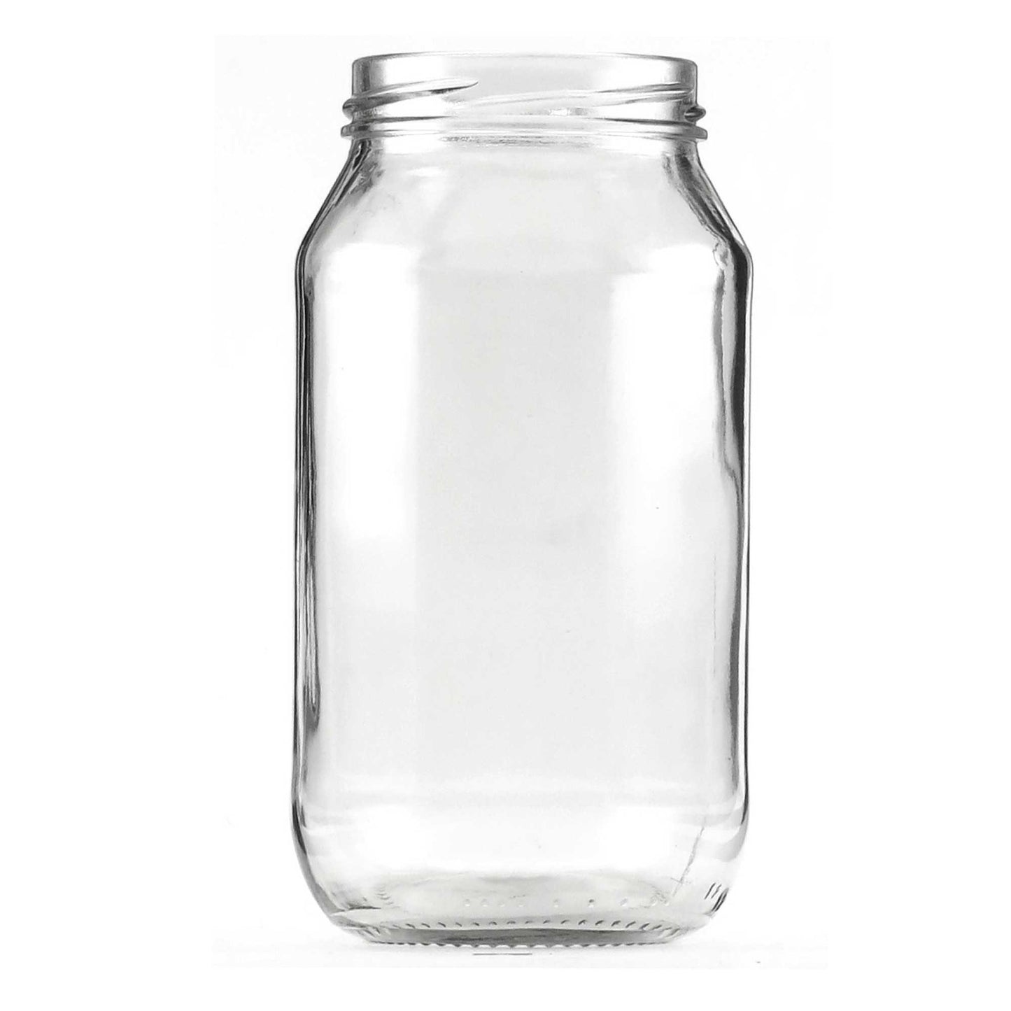 12x 750ml Flint Glass Jars + Twist Lids - Round Food Storage Preserving Jar