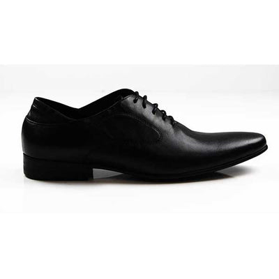 Mens Zasel Joe Black Leather Lace Up Shoes