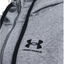 Womens Under Armour Steel Grey/Black Rival Fleece Full Zip Hoodie