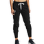 Womens Under Armour Black/ White Rival Fleece Joggers Athletic Trackies