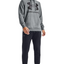 Mens Under Armour Pitch Gray/Black Rival Fleece Big Logo Hoodie