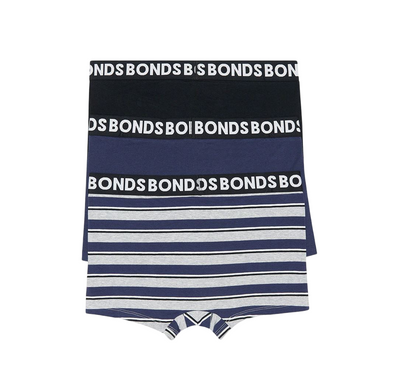 15 X Bonds Mens Everyday Trunks Underwear Black / Navy / Grey Undies