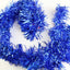 15 X Christmas Tinsel Thin Xmas Garland Tree Decorations - Royal Blue