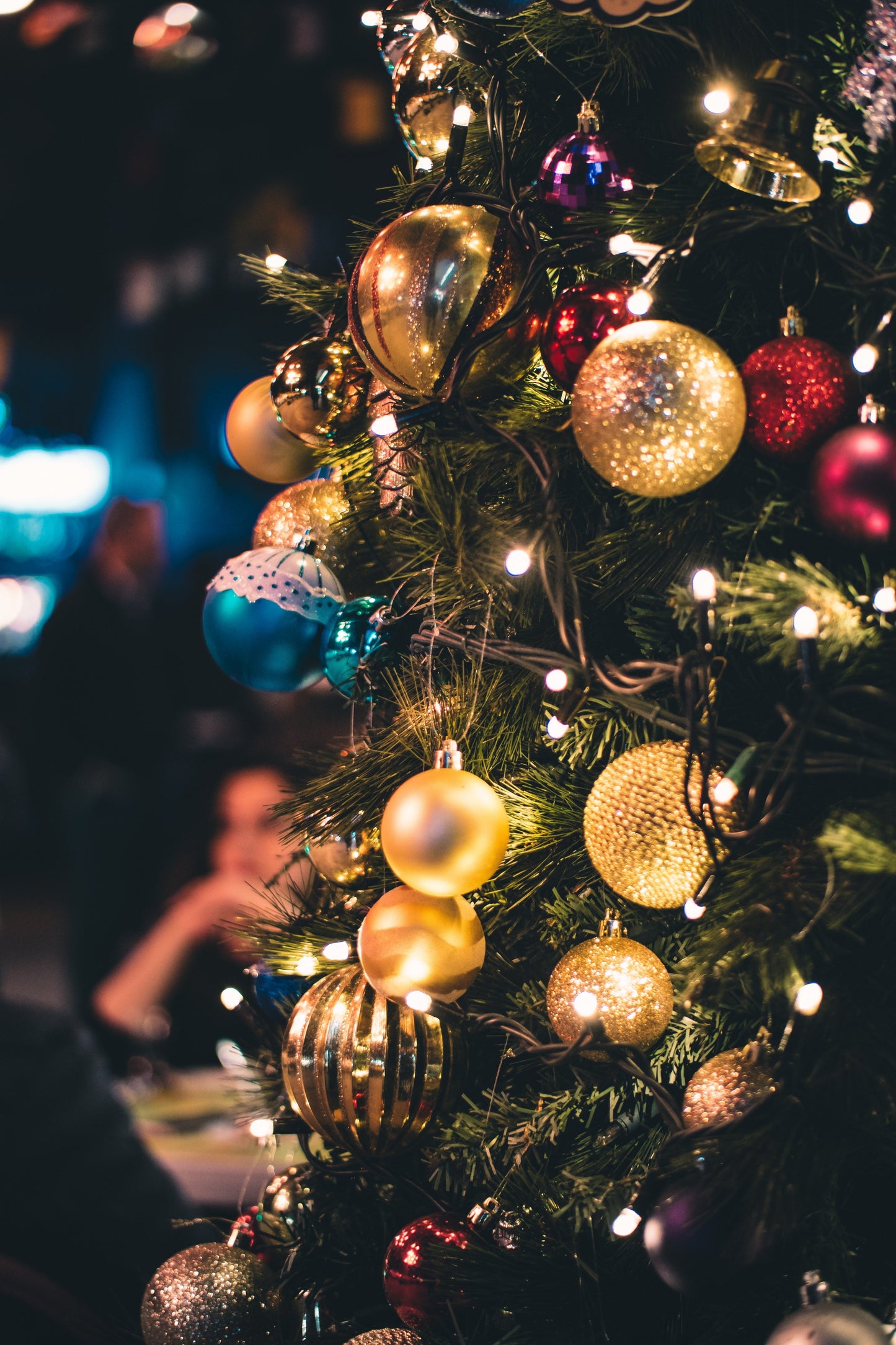 15 X Christmas Tinsel Thin Xmas Garland Tree Decorations - Royal Blue
