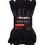 15 X Kinggee Work Socks Black Crew