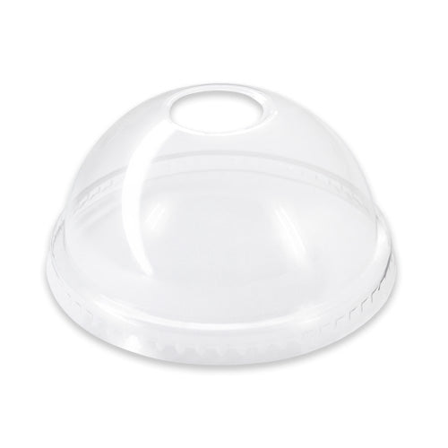 150 X Drinking Cups Clear Pp With Clear Dome Lid 15Oz / 425Ml