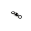 150Pcs X Black Brass Barrel Fishing Swivel Ball Bearing Tackle Swivels