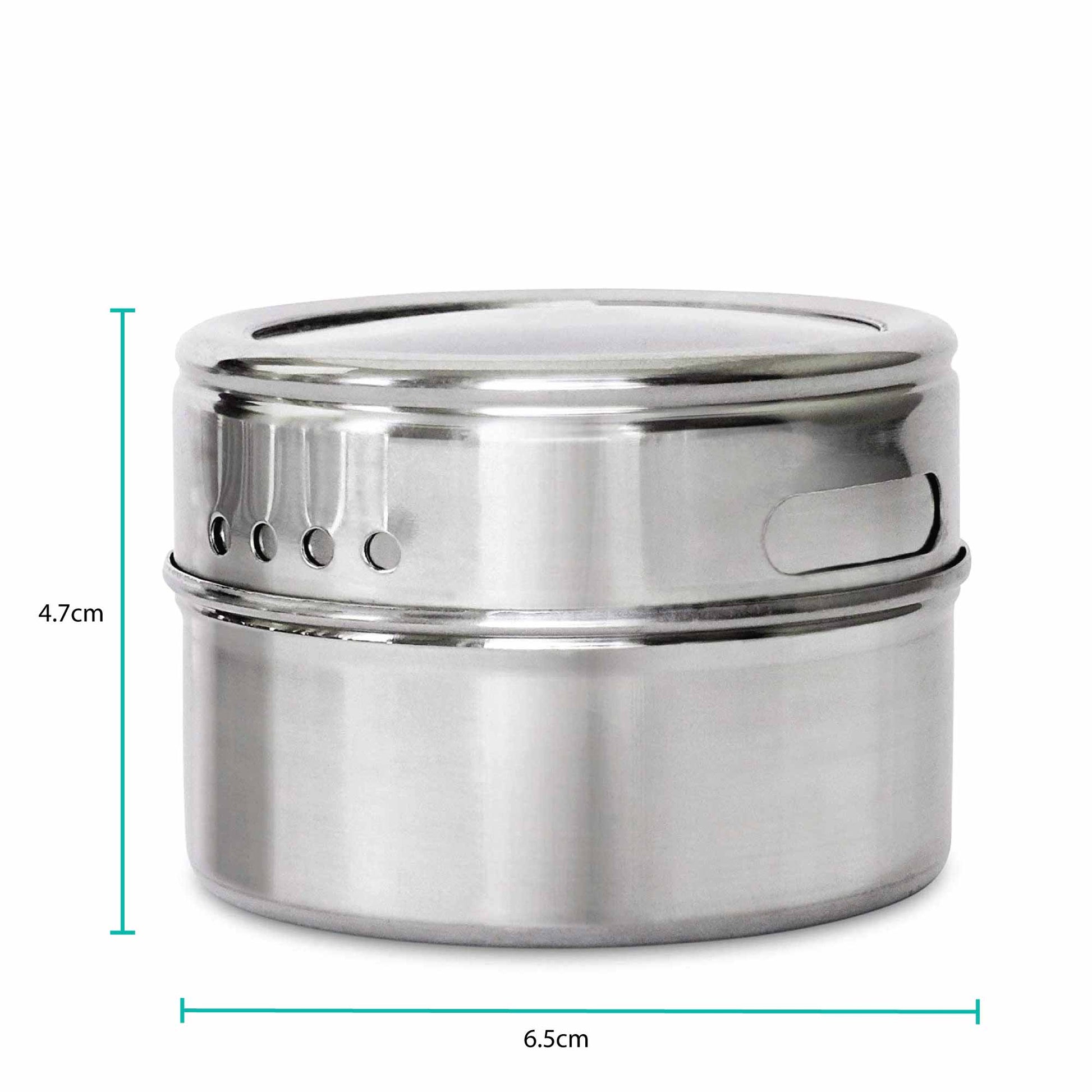 150g Magnetic Spice Jar Stainless Steel Tins - Herb Seasoning Storage Container