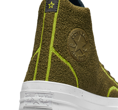 Unisex Converse Renew Remix Chuck 70 High Top Show Dark Moss/Black/Lime Twist