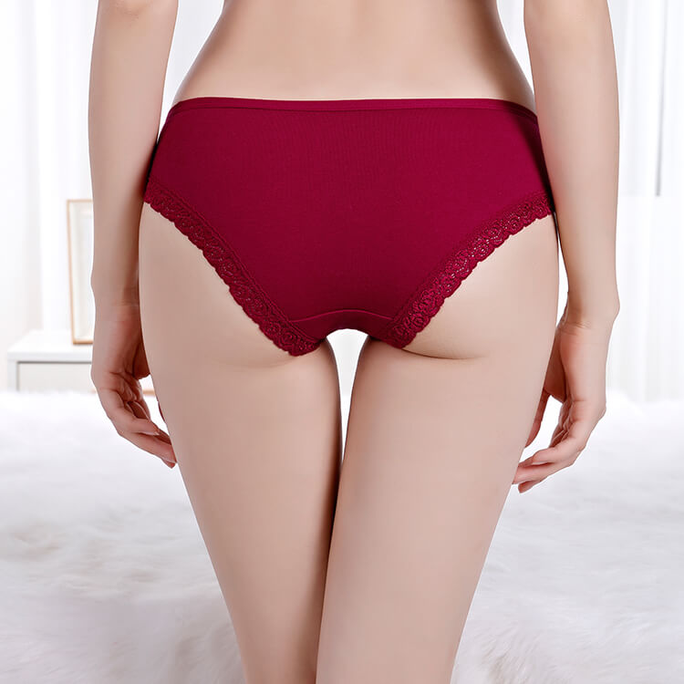 18 X Womens Solid Panties Briefs Cotton Assorted Underwear With Lace & Bow