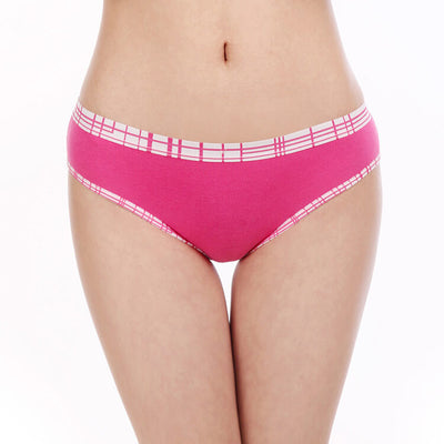 18 X Womens Solid With Plaid Print Bikini Briefs Undies Cotton Underwear Jocks