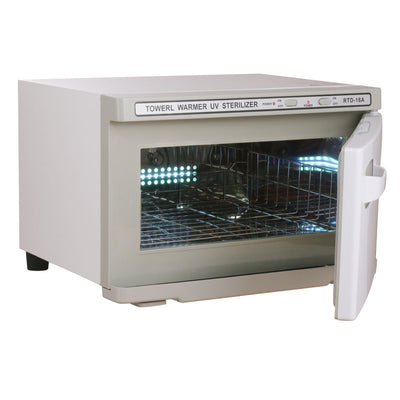 18L White UV Electric Towel Warmer Steriliser Cabinet Beauty Spa Heat Sanitiser