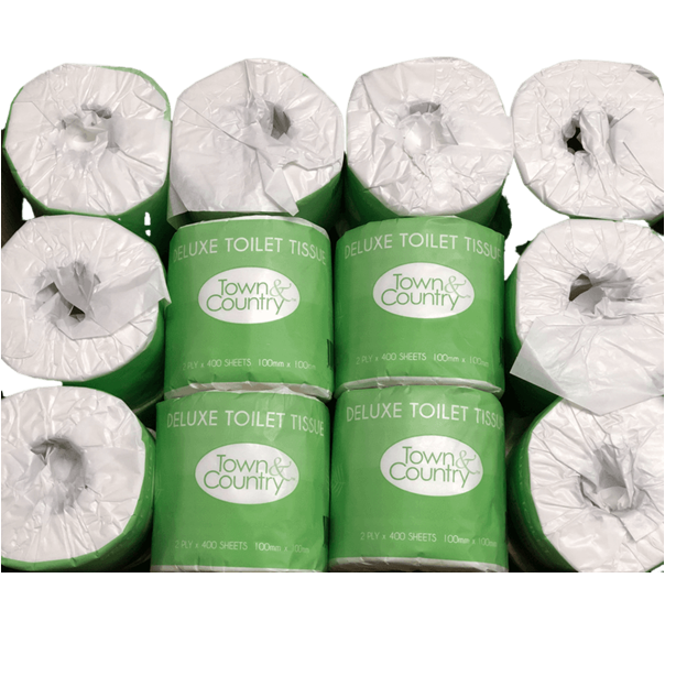 192 X Quality White Toilet Paper Rolls 2 Ply Individually Packed 400 Sheets