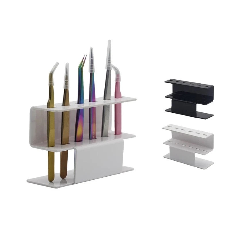 Eyelash Extension Tweezer Stand - 6 Slot White