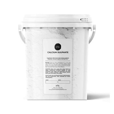 Calcium Sulphate Gypsum Powder Bucket - Food Grade Hydrous Sulfate