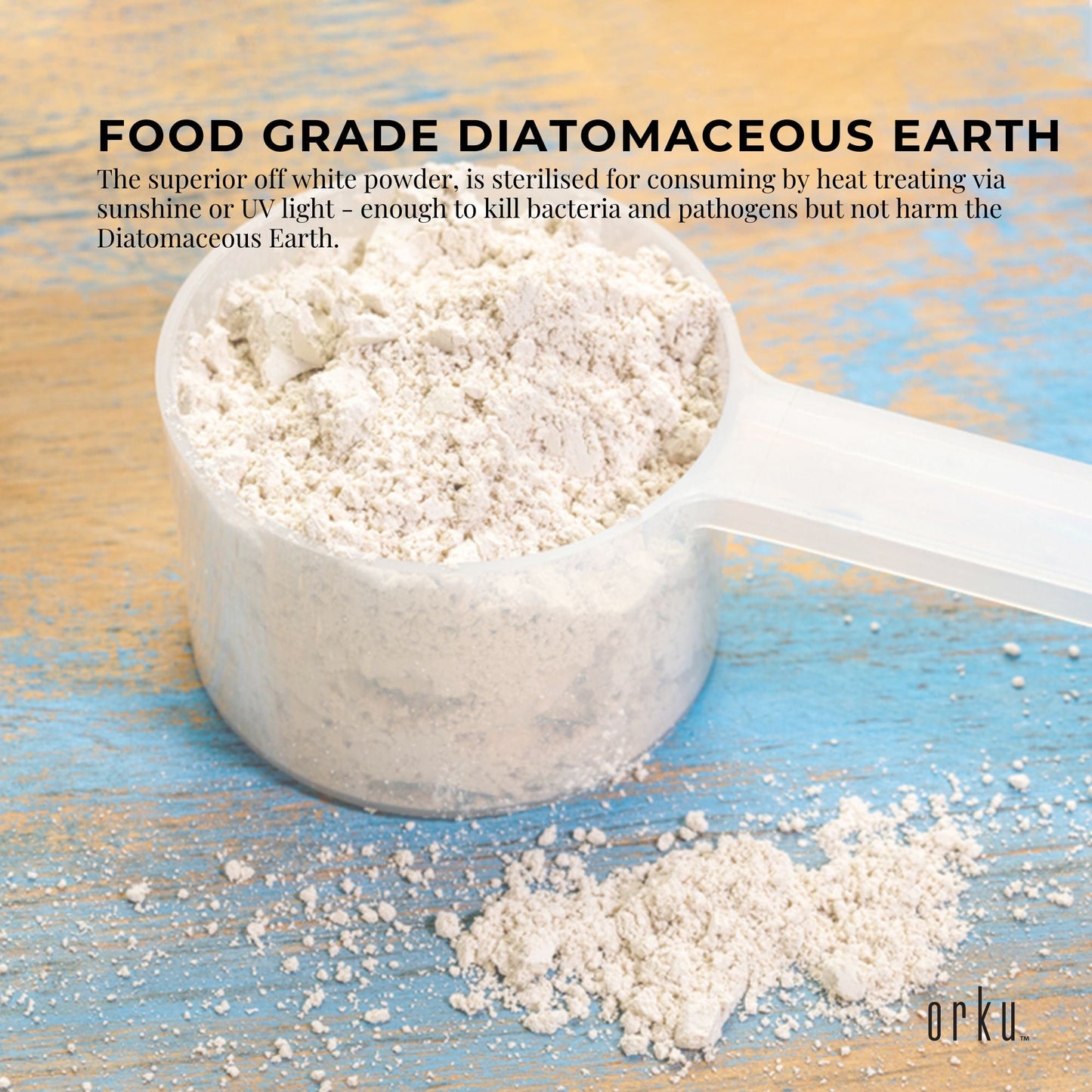 1Kg Organic Fine Diatomaceous Earth - Food Grade Fossil Shell Flour Powder