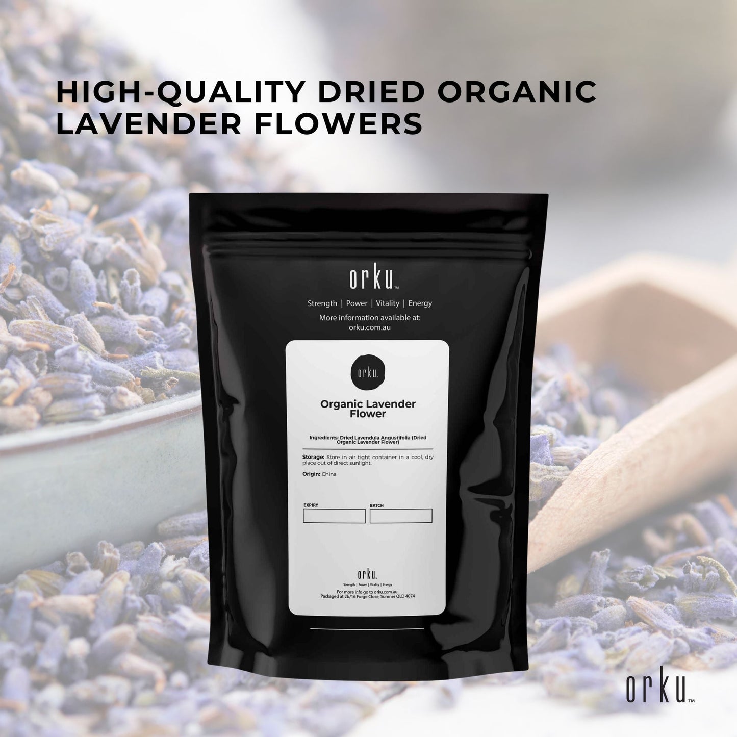 1Kg Organic Lavender Flower - Dried Fragrant Lavendula Angustifolia