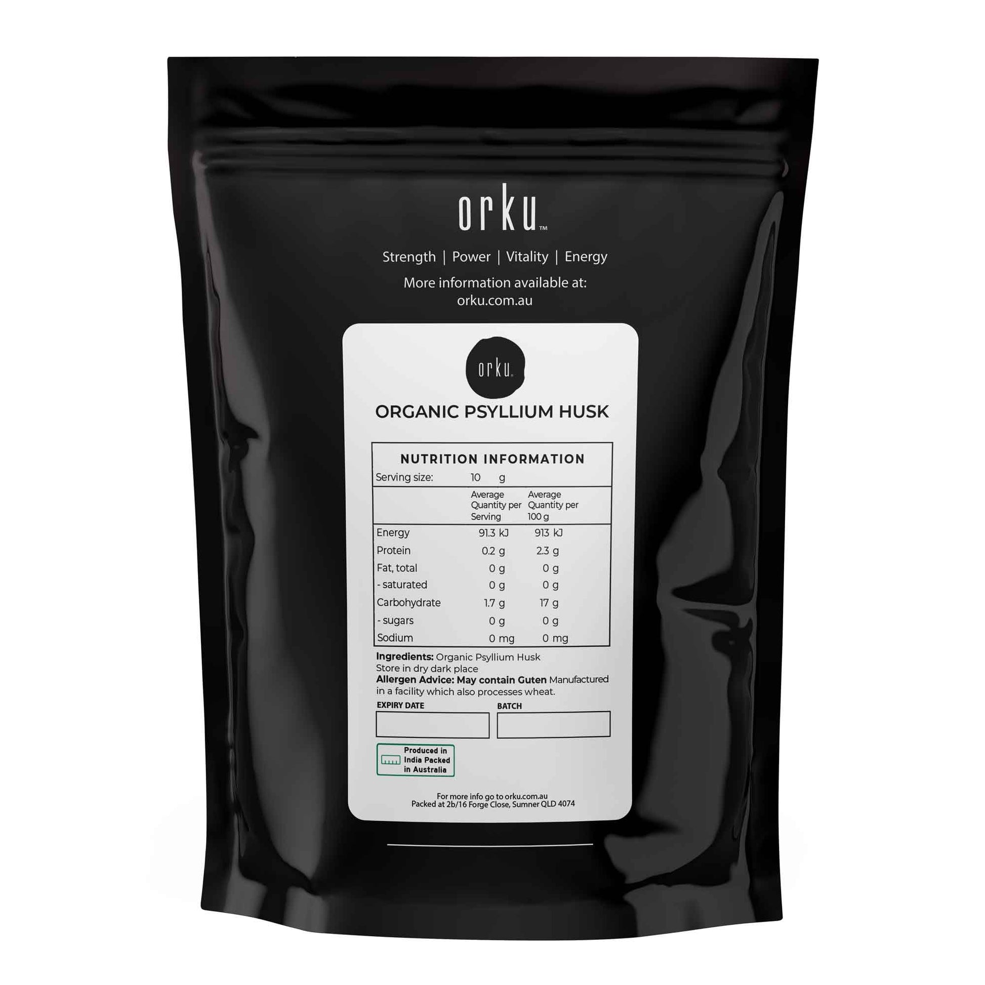 1Kg Organic Psyllium Husk Powder Bag Isabgol Ispaghula Natural Fibre Supplement
