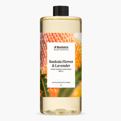 1L Hand Wash Refill Banksia Lavender Bosisto's Moisturising Soap Free Liquid Gel