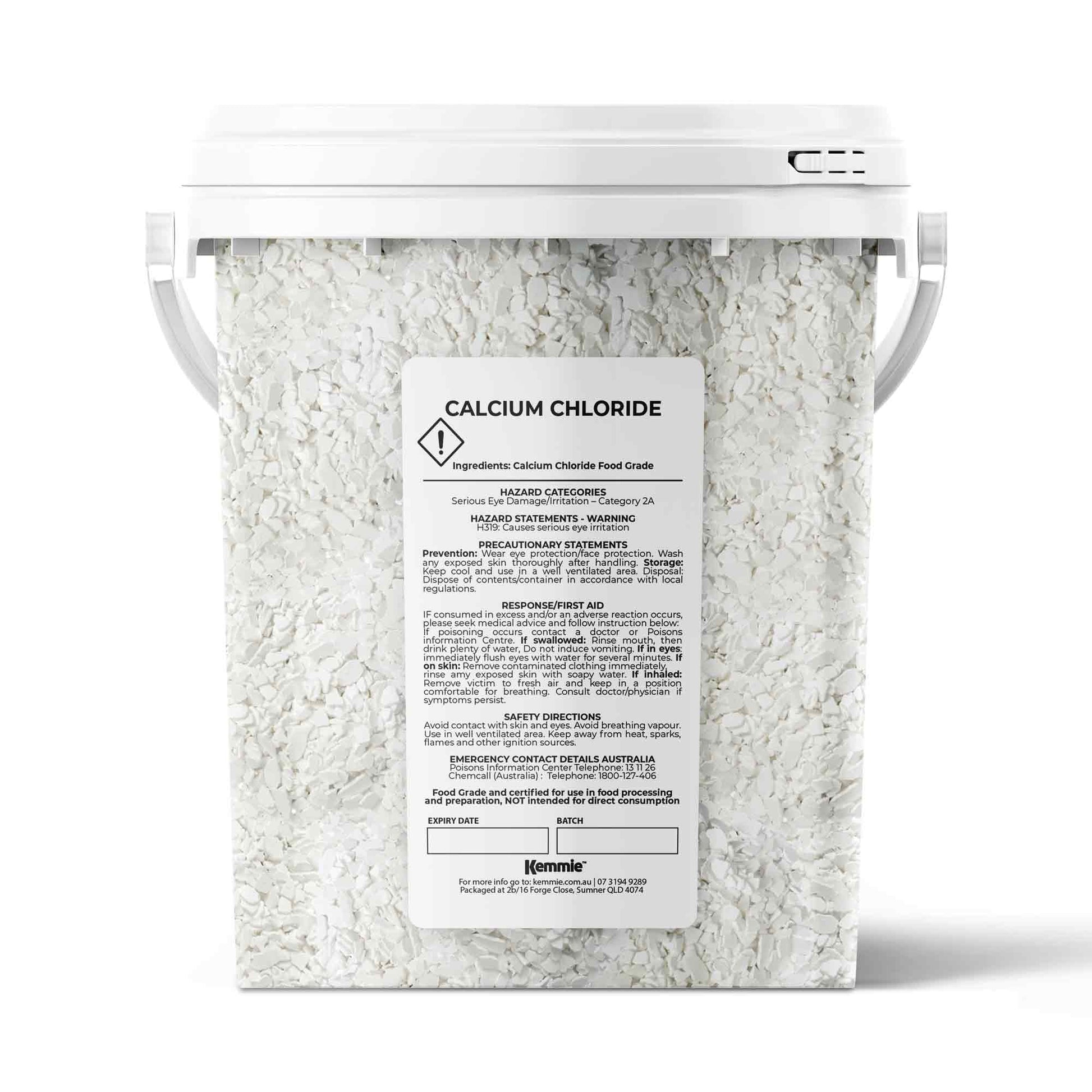 Calcium Chloride Flakes Tubs CaCl2 FCC 77% Food Soluble Cheese Making Beer Bulk