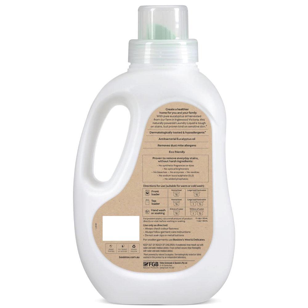 1.2L Laundry Liquid Sensitive Bosisto's Eucalyptus Oil Natural Washing Detergent
