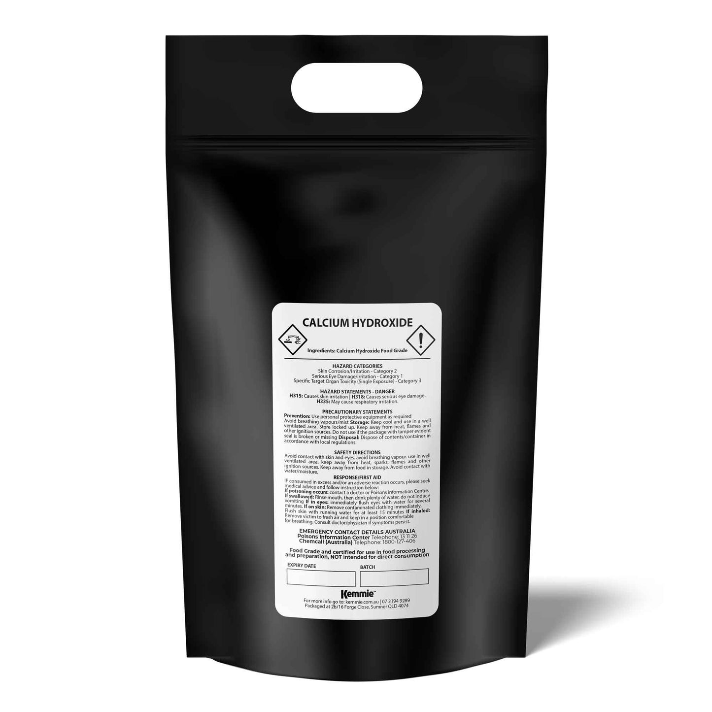 5Kg Food Grade Calcium Hydroxide Powder - FCC Hydrated Slaked Pickling Lime