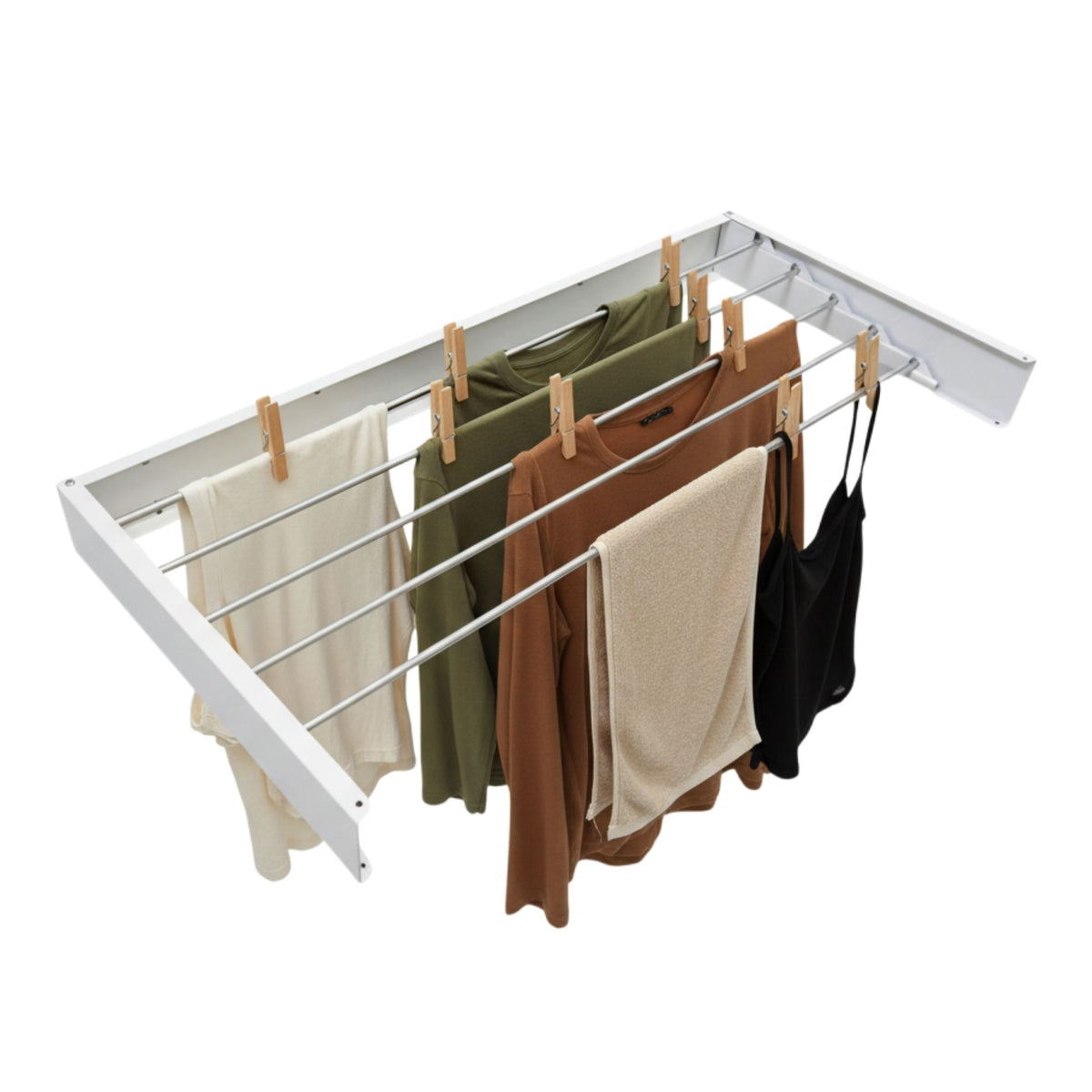 Tatibah Wall Mounted Washing Line - Foldable 5m Clothes Drying Rack