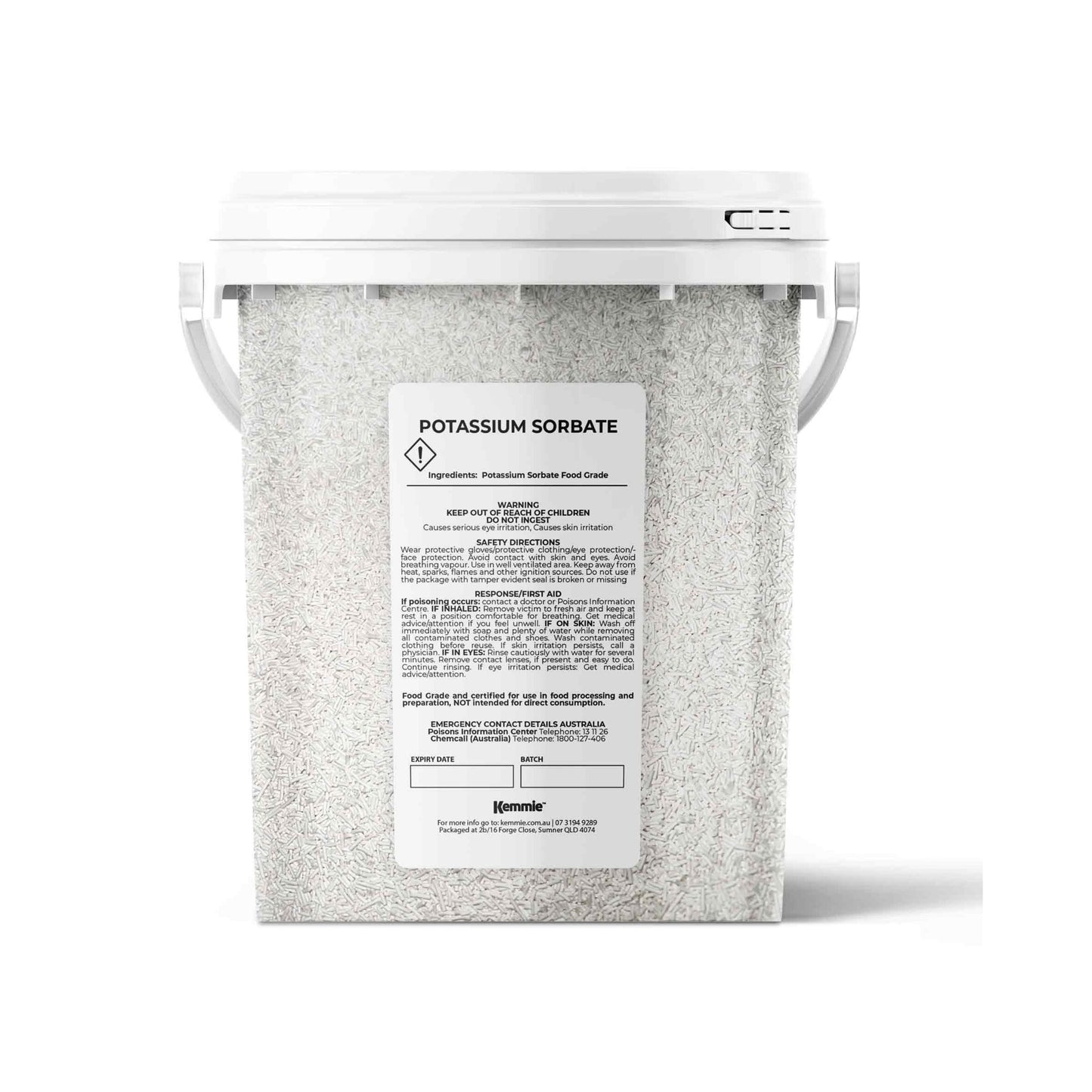 Kemmie Potassium Sorbate Granules E202 Preservative Cosmetic Brewing Tubs