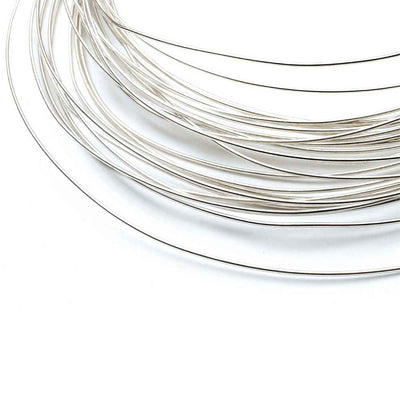 1m Sterling Silver 0.5mm - Medium Round Wire Rod 24 Gauge Fine Jewellery