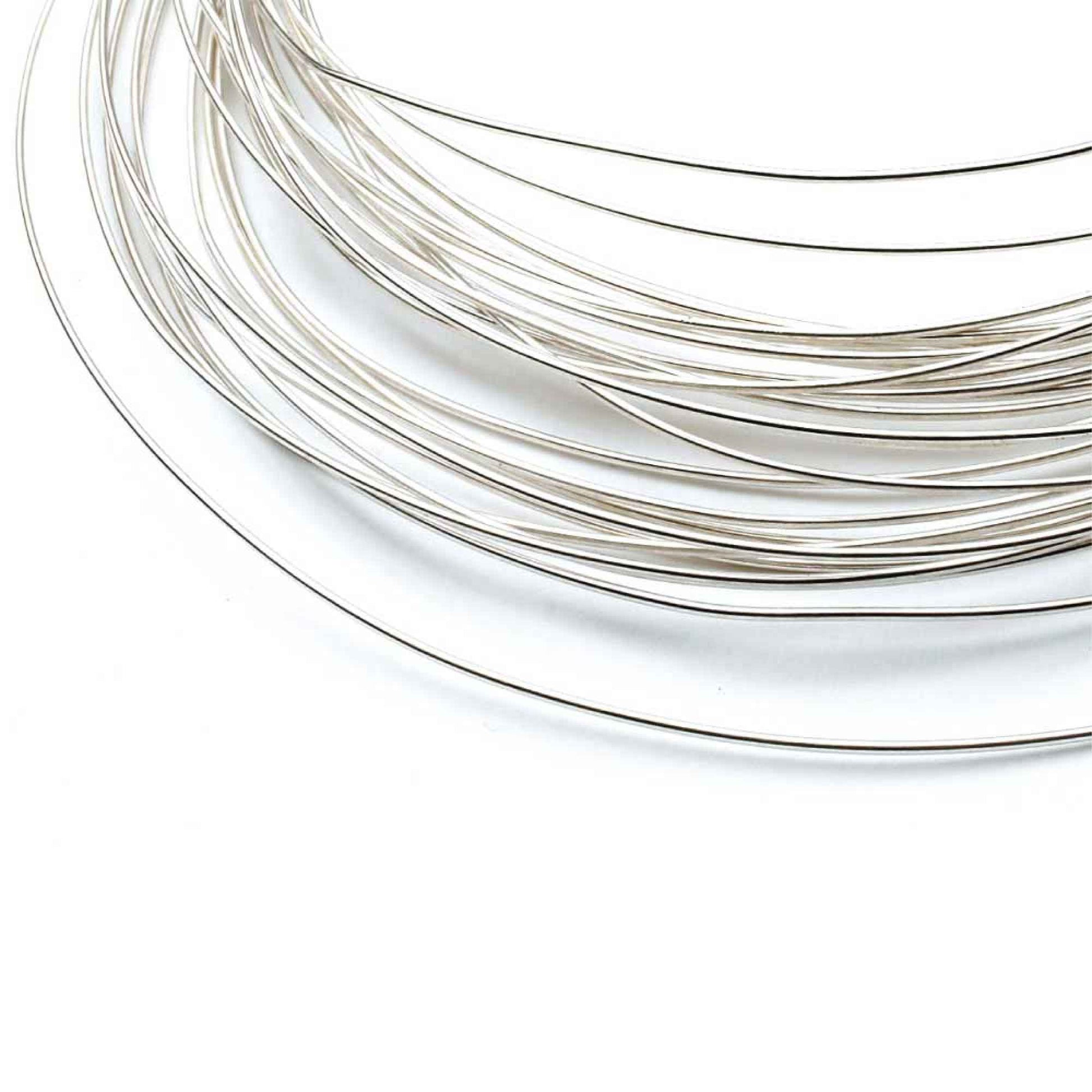 1m Sterling Silver 0.7mm - Soft Round Wire Rod 21 Gauge Fine Jewellery