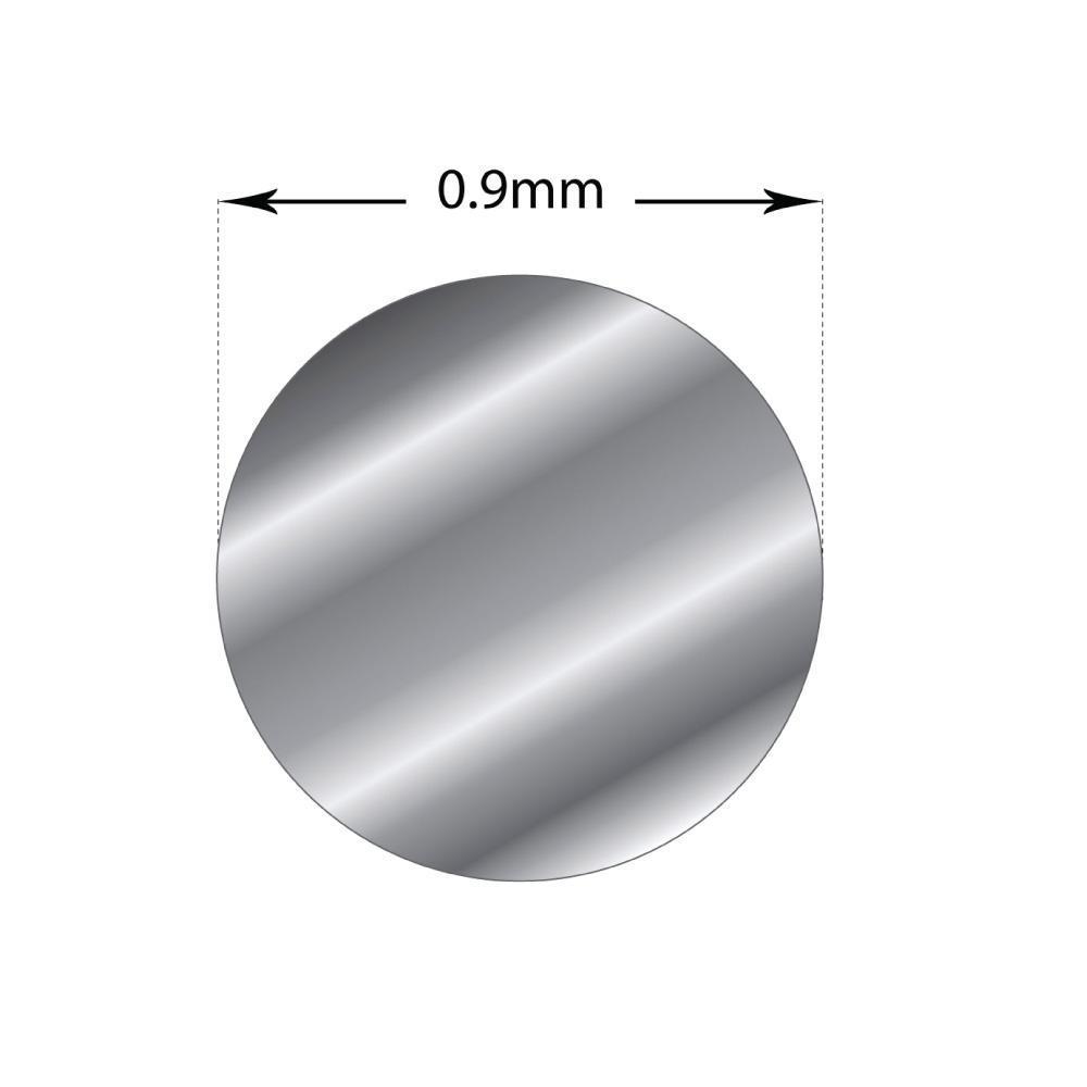 1m Sterling Silver 0.9mm -Soft Round Wire Rod 19 Gauge Jewellery Bead