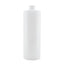 1x 500ml Clear HDPE Round Bottle + 28/410 Caps - Empty Plastic Food Storage