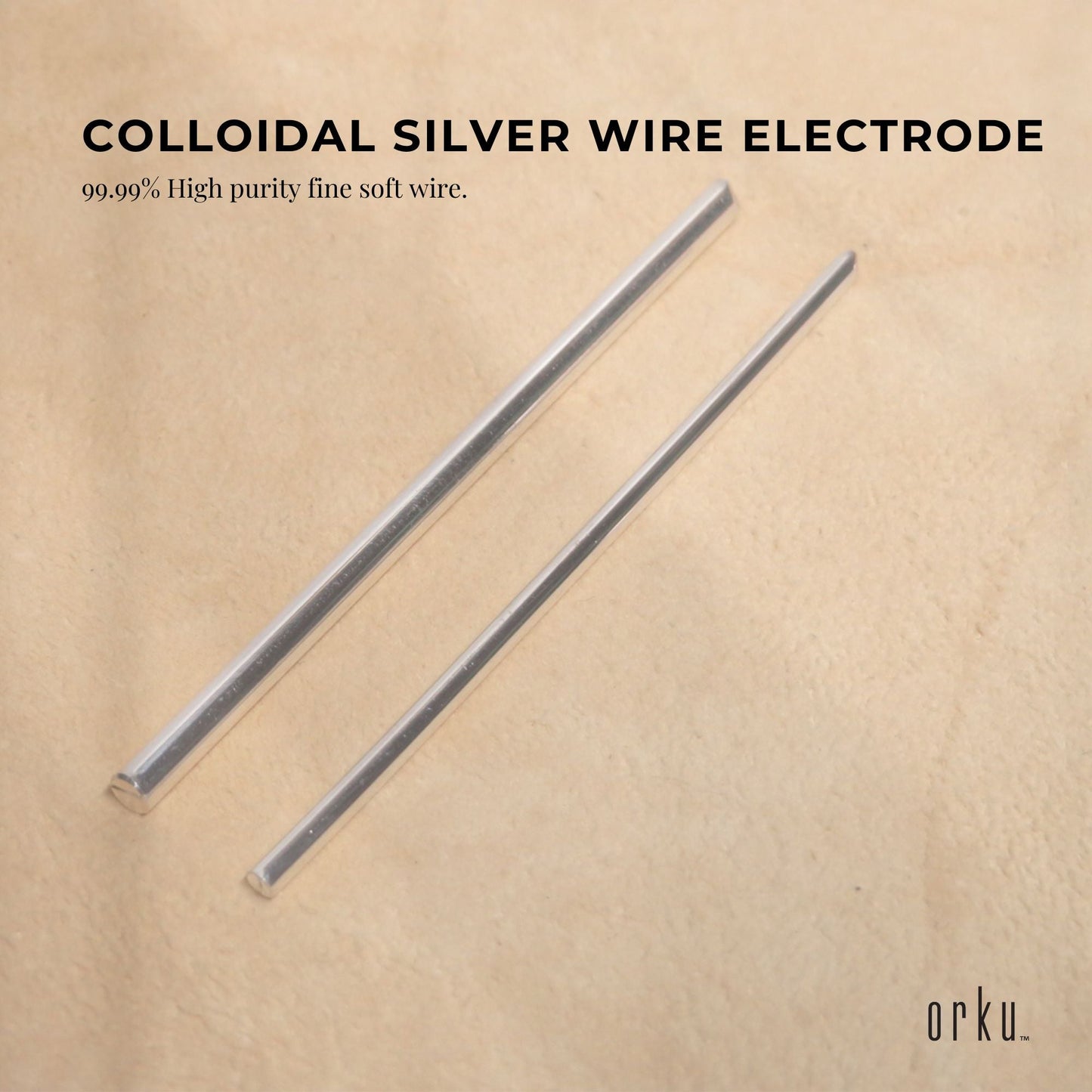 1x 7" Silver Rod 18 Gauge 99.99% High Purity Fine Soft Wire Colloidal Electrode