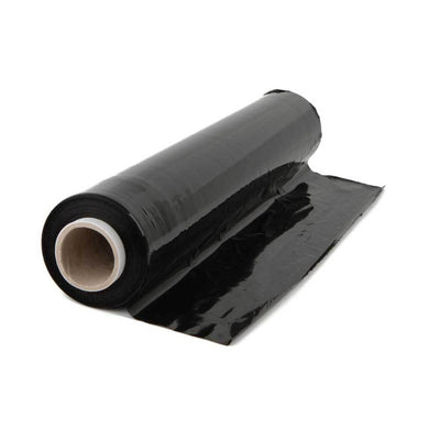 1x Eco Black Pallet Plastic Wrap Rolls 500mmx300m - Shrink Wrapping Stretch Film
