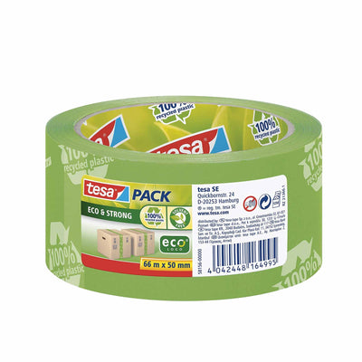 1x Eco Green Packing Tape 50mmx66m - 100% Recycled Adhesive Tesa 58156
