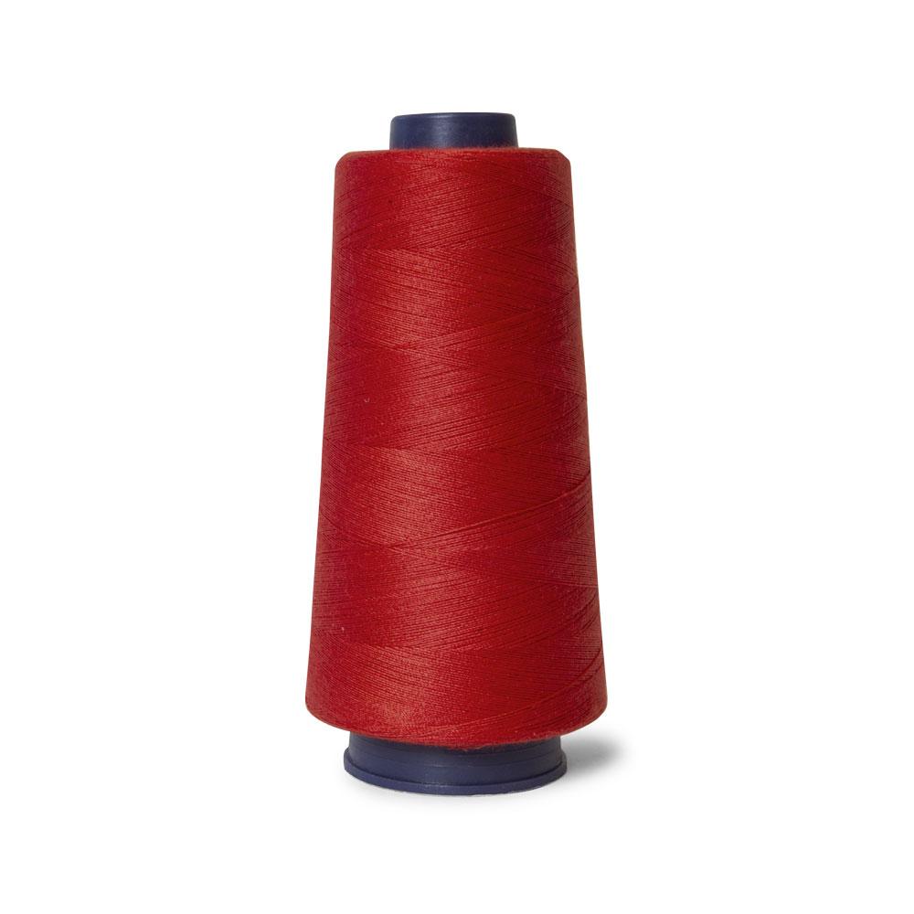 1x Red Sewing Overlocker Thread - 2000m Hemline Polyester Overlocking Spools