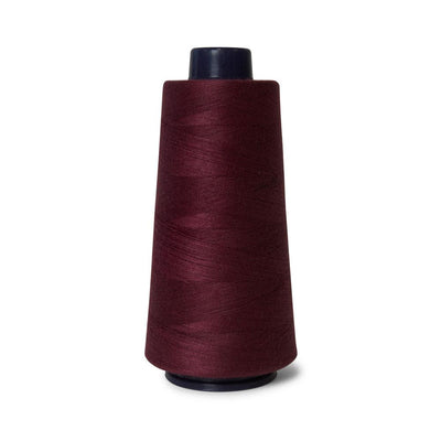 1x Wine Red Sewing Overlocker Thread - 2000m Hemline Polyester Overlocking Spool