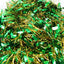 20 X Christmas Tinsel Thick 2-Tone Xmas Garland Tree Decorations - Green/Gold